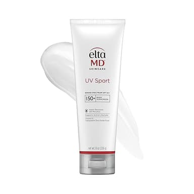 EltaMD UV Sport Sunscreen Lotion SPF 50 - Face and Body Sunscreen SPF 50, Water & Sweat Resistant, Zinc Oxide Formula for Active Lifestyles