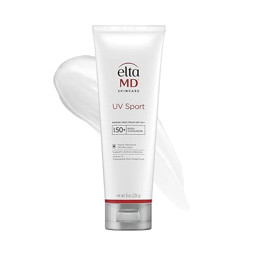 EltaMD UV Sport Sunscreen Lotion SPF 50 - Face and Body Sunscreen SPF 50, Water & Sweat Resistant, Zinc Oxide Formula for Active Lifestyles